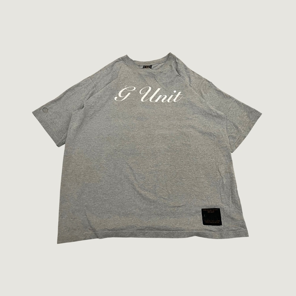 Vintage G-Unit T-Shirt Mens XL Gray Heavyweight Logo Y2K 50 Cent Hip Hop